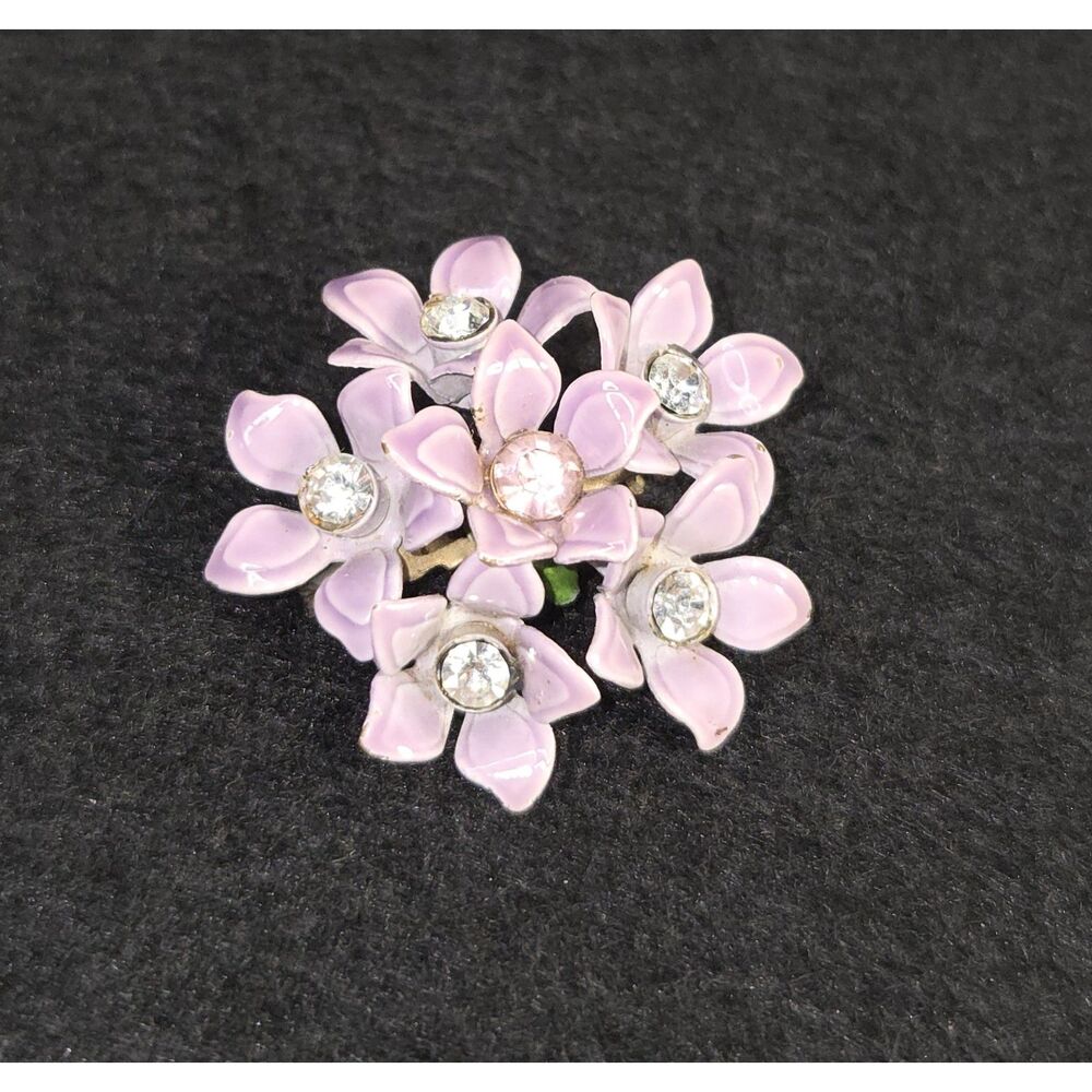 Enamel Lavender Flower Cluster Scatter Pin